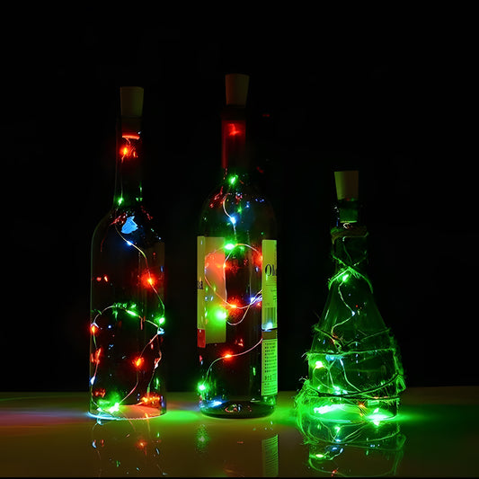 Multicolor Luminary Wine Bottle