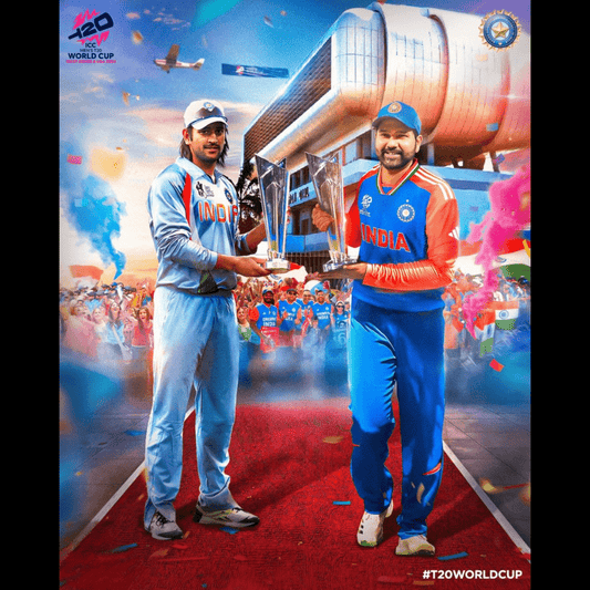 Dhoni and Rohit World Cup Poster