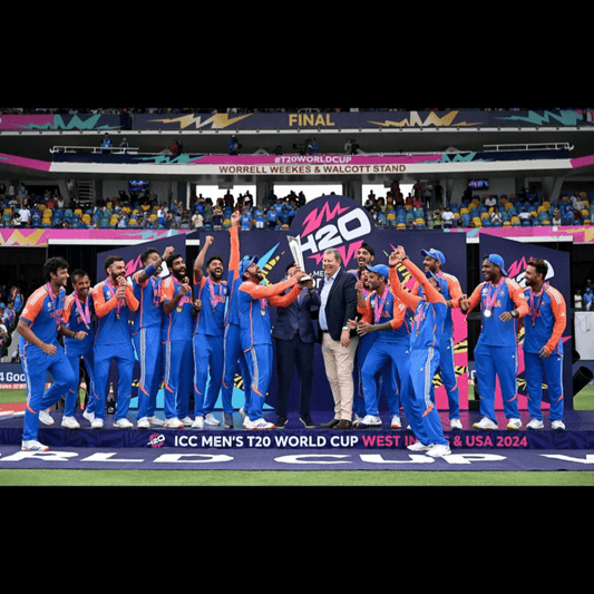 T20 World Cup Team & Trophy Poster
