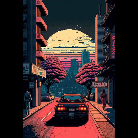 Sunset in Tokyo Poster